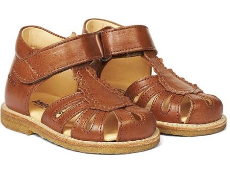 Angulus Begyndersandal M. Velcrolukning Cognac Cheap