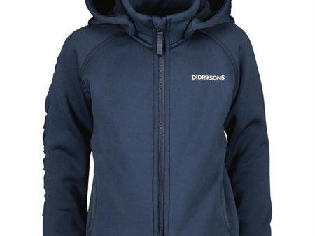 Didriksons Corin Navy Sweatshirt m. Lynlås on Sale