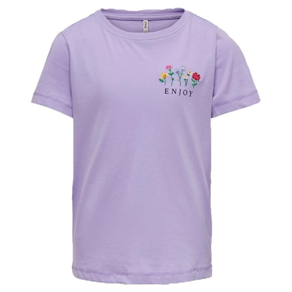 Kids ONLY Purple Rose Emma Flower T-shirt For Discount