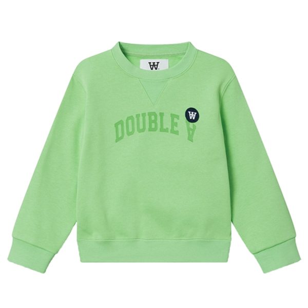 Wood Wood Pale Green Rod Arch Logo Sweatshirt on Sale