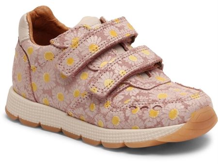 Bisgaard Luka V Velcro Sko Rose Flowers Online Hot Sale