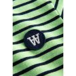 Wood Wood Pale Green Navy Stripes Kim Bluse For Cheap