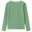 Wood Wood Pale Green Navy Stripes Kim Bluse For Cheap