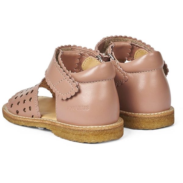 Angulus Begyndersandal M. Velcrolukning Og Hjerter Dark Peach Online Sale